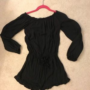 brandy melville off shoulder black romper